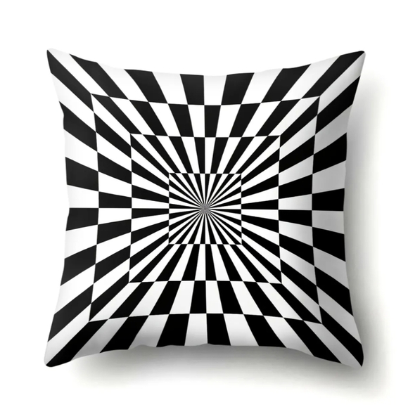Nwt 3D black and white home decorative accent pillow case - Picture 1 of 2